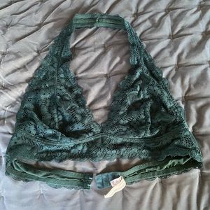 [Free People] Forest Green Halter Bralette